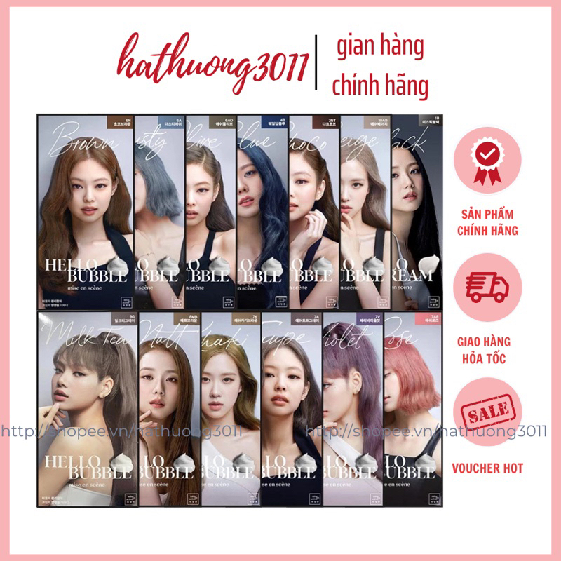 [SẴN + BILL] GỘI NHUỘM TÓC DẠNG BỌT HELLO BUBBLE MISE EN SCENE
