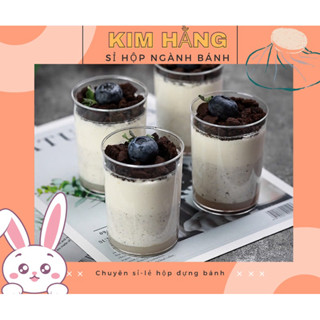  100 ly mousse 6080  ly nhựa cứng đựng bánh panna cotta  ly đựng tiramisu,.... 