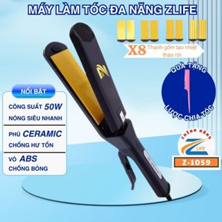 Máy Bấm Tóc, Dập Xù, Kẹp Tóc, Máy Làm Tóc Chuyên Nghiêp Điều Chỉnh Nhiệt Độ Zlife Z1059 Dành Cho Nữ