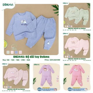  Bộ dài tay nỉ dày vừa bé trai Dokma 9-36M mã DB2441 DB1927 DB2485 