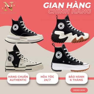 [ SALE CHÍNH HÃNG ] Giày Converse Run Star Hike Black AUTHENTIC. Giày Thể Thao Độn Đế Cổ Cao Nam Nữ Full Box. Bao Check