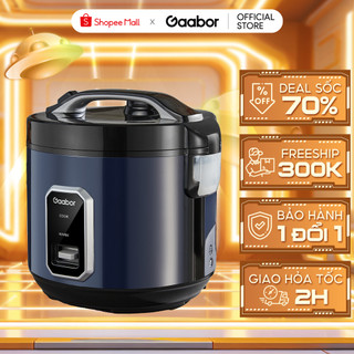 Nồi cơm điện Gaabor RC50M-BE01A dung tích 5L lòng nồi 2.2L 700W đa năng nấu cơm làm bánh kèm khay