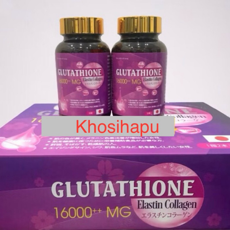Viên Uống Trắng da COLLAGEN - GLUTATHIONE 16000 bổ sung collagen, vitamin E giúp Trắng Da, Mờ Nám, Giảm Nhăn 60 viên