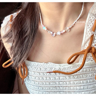 Vòng cổ nơ nữ nhẹ nhàng tinh khiết tông nơ hồng🎀