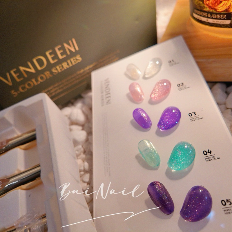 SET SƠN 5 CHAI VENDEENI ( tặng kèm bảng màu)