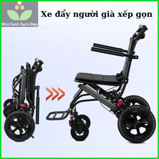 Xe Lăn Gấp Gọn KALIBU siêu nhẹ (HỎA TỐC HN) - xe đẩy người già- Xe Lăn Du Lịch xếp Gọn Xách Tay Phù Hợp Cho Người Già