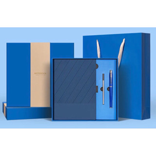[Quà tặng tốt nghiệp] Combo sổ tay bìa da trơn có kèm bút và túi đựng thích hợp làm quà tặng mới