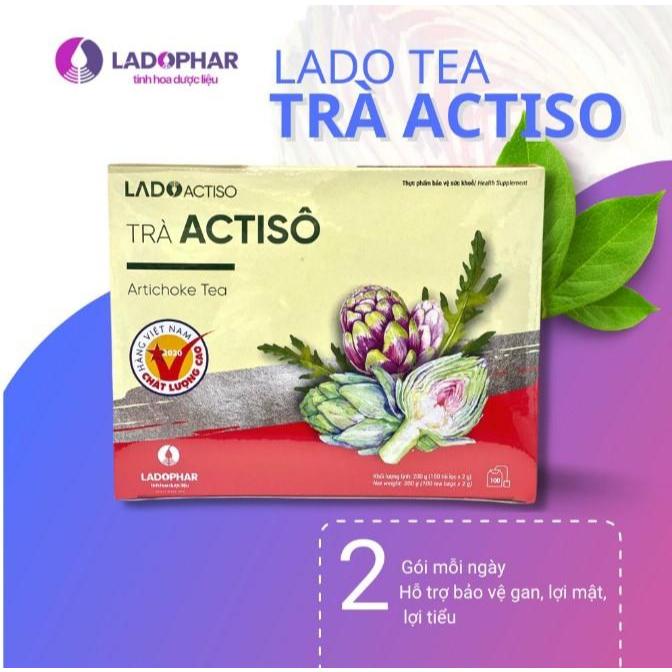 Trà ACTISO LADOPHAR HỘP 100 Túi Lọc - Hỗ Trợ Thanh Nhiệt Cho Mùa Hè