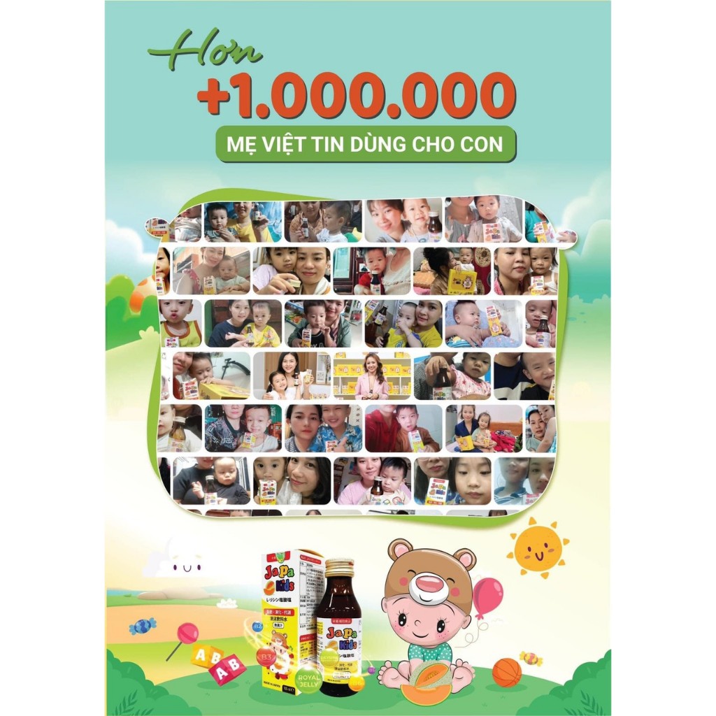 [ Combo 5 Tặng 2 ] Siro Japa Kids Kích Thích Ăn Ngon, Tăng Chiều Cao Cho Bé 100ml