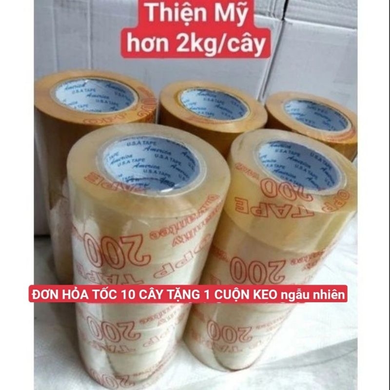 Băng keo 48mm - 200yard 2kg/cây lõi giấy mỏng