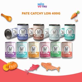 Thùng 24 Lon Pate Mèo Catchy 400G - Pate Thạch Thức Ăn Ướt Dinh Dưỡng Nhiều Hương Vị