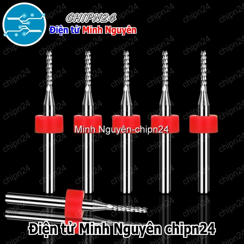 [1 cây] Mũi Phay mạch in CNC (0.8mm 0.9mm 1.0mm 1.1mm 1.2mm 1.3mm 1.4mm 1.5mm 1.6mm 1.8mm 2.0mm 3.175mm) - [Chọn Loại]