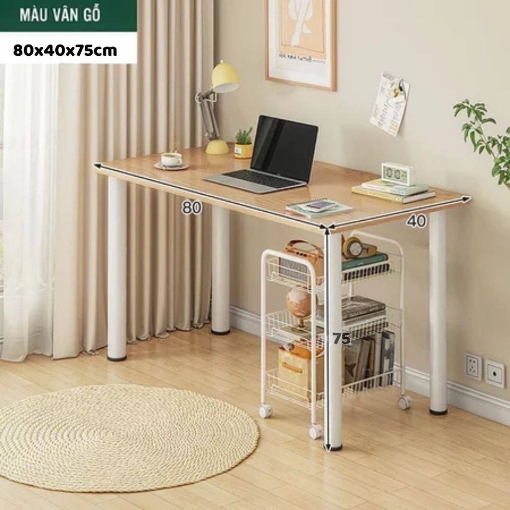 Bàn học bàn làm việc thiết kế gaming hiện đại, nhẹ nhàng cho các bạn nữ chân trụ tròn hiện đại ND77 | BigBuy360 - bigbuy360.vn