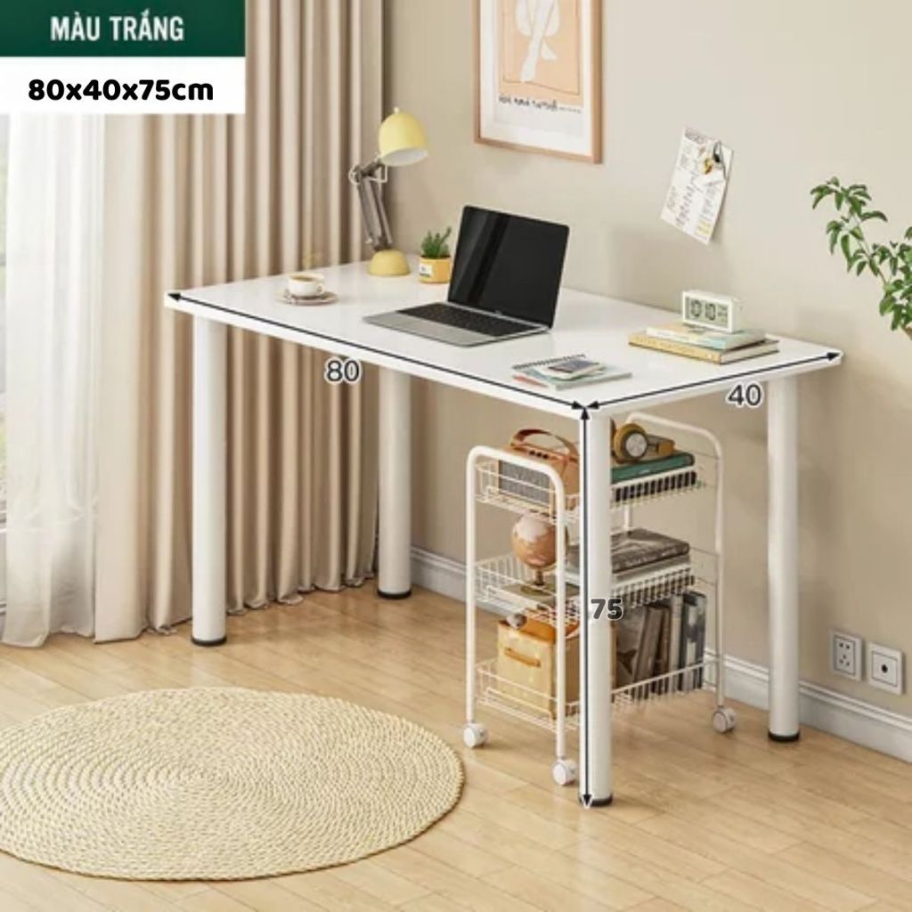 Bàn học bàn làm việc thiết kế gaming hiện đại, nhẹ nhàng cho các bạn nữ chân trụ tròn hiện đại ND77 | BigBuy360 - bigbuy360.vn