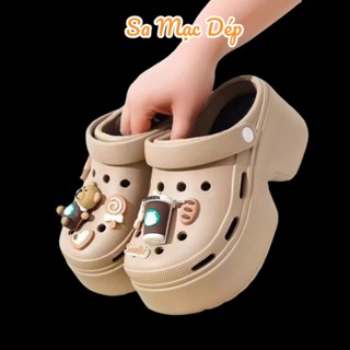 Dép sandal nữ đế cao, Sục cross nữ đế cao 5cm tôn dáng chất liệu eva siêu nhẹ 1888