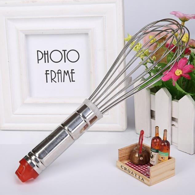 Phới lồng inox cán đỏ (26cm)