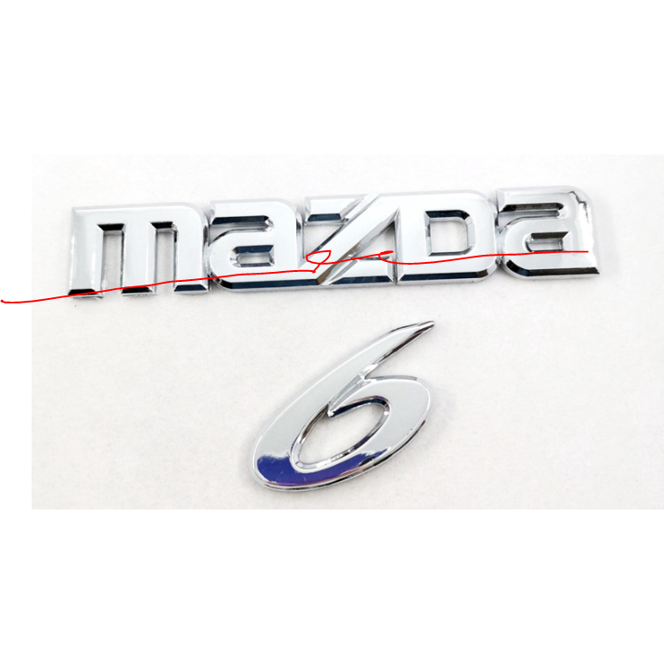 Chữ nổi Mazda 6 xe đời cũ - Được dán phía sau xe Mazda 6