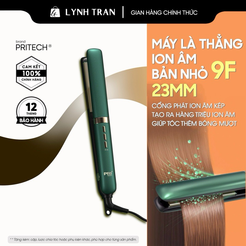 Máy là thẳng ion âm 9F Pritech®️Chính hãng giá tốt
