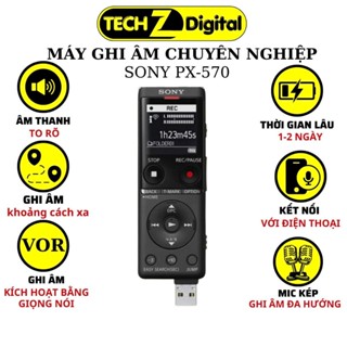 Máy ghi âm Sony UX-570 chính hãng, công nghệ S-micro lọc âm tốt, thu âm khoảng cách xa, BH 5 Năm