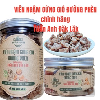Viên Ngậm Trà Gừng Gió Chính Hãng Đường Phèn Tuấn Anh Đăk Lăk  ( Gừng Rừng Tây Nguyên)