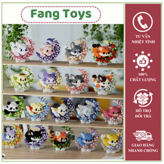 [Fang Toys] Bộ đồ chơi lắp ráp mảnh trơn mô hình Cute Moon 18 mẫu nhân vật hoạt hình disney ôm mặt trăng