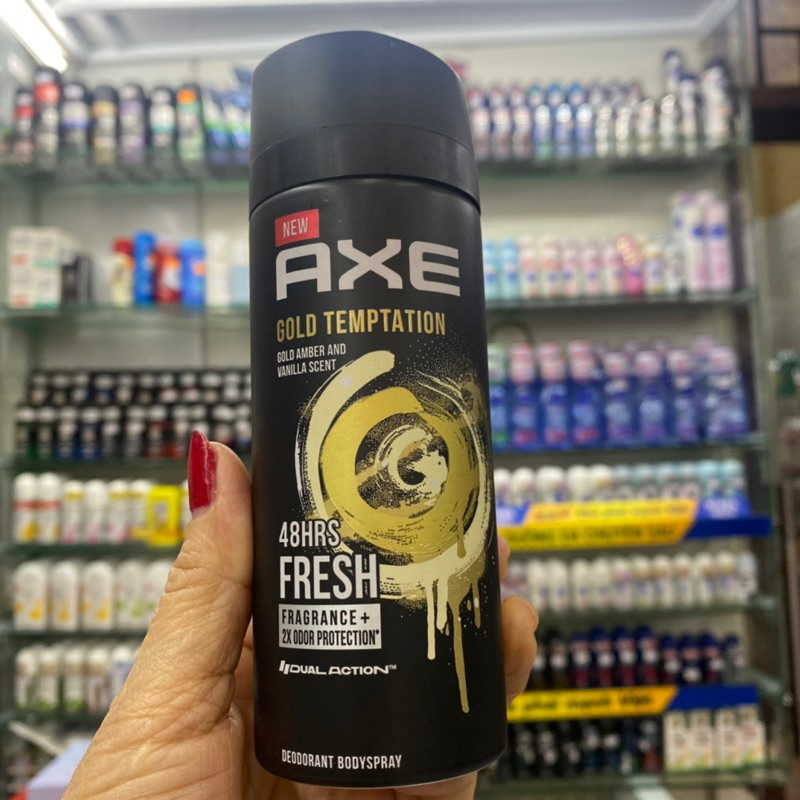 XỊT KHỬ  MÙI  TOÀN  THÂN AXE  GONLD TEMPTATION 135 ML