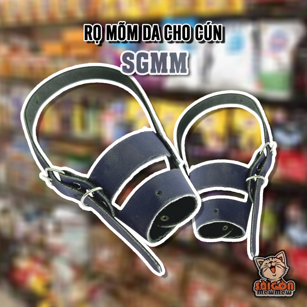 Rọ mõm da cho chó chất liệu da, mềm, an toàn giúp cho chó không cắn phá