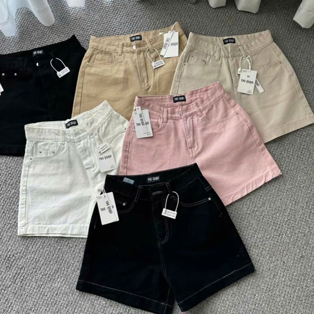 Quần Jeans Lửng Nữ Túi Vuông Lưng Cao Chất Vãi Dày Dặn