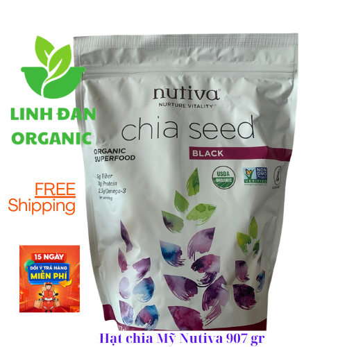 ( Mới) Hạt Chia Mỹ Nutiva Chia Seed DATE 2026