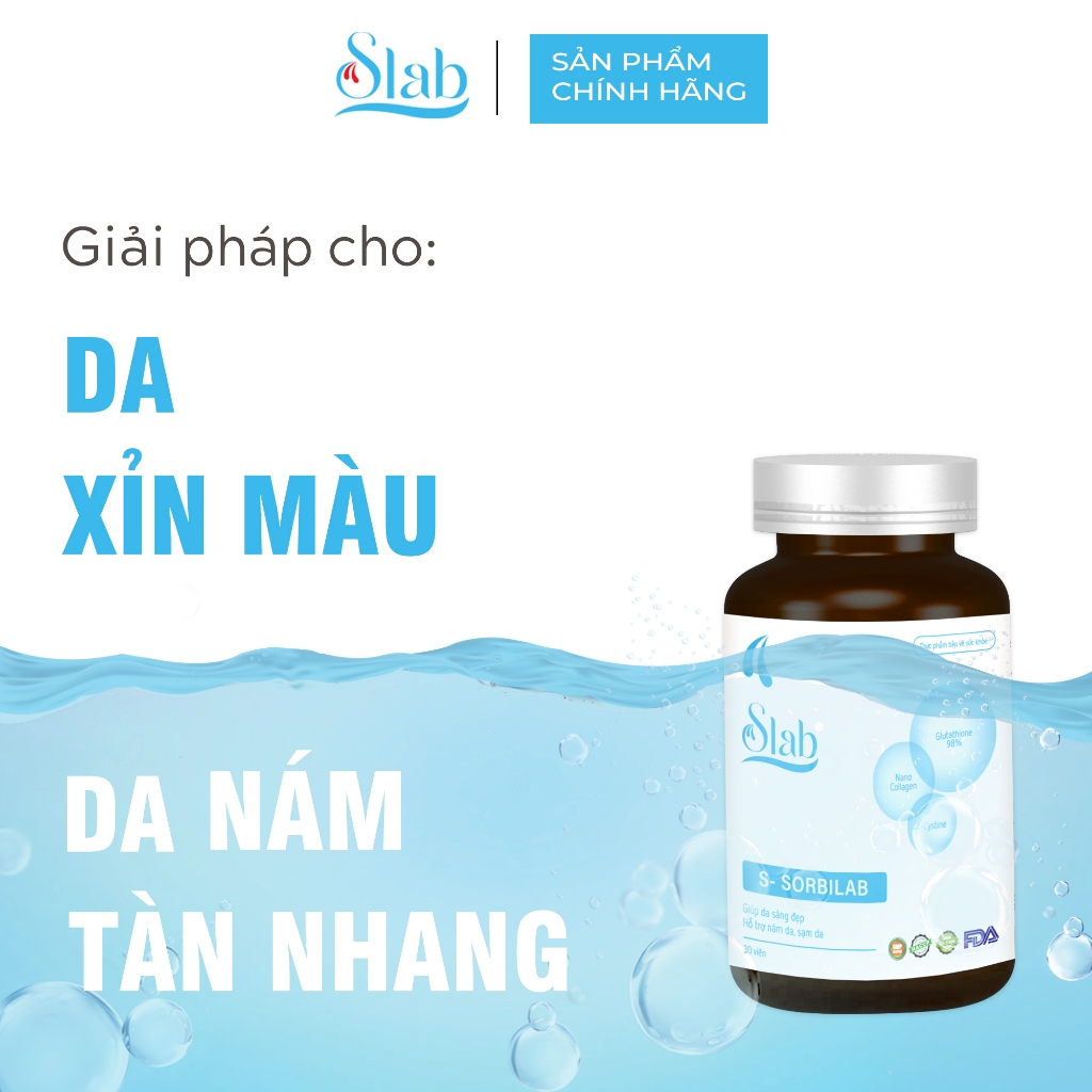 Viên uống trắng da Slab - S-Sorbilab Dưỡng Sáng Hạn Chế Sạm Nám - Mỹ Phẩm Dưỡng Da Slab