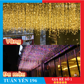  Đèn Rèm Mành Mưa Ngang 12m thả 0.6m 40 Sợi Led Rủ Mành Thả Trang Trí Ngoài Trời Trang Trí Sự Kiện giáng sinh noel 