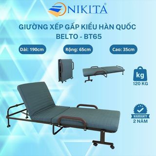 Giường gấp nâng đầu, giường xếp gấp gọn, giường xếp thông minh belto bt65 - nikita outlet