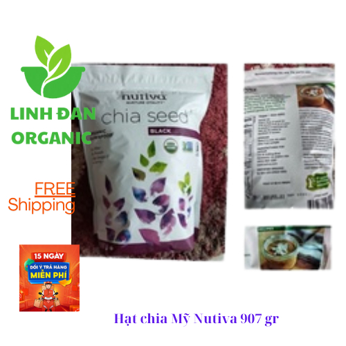 🌿[MỚI 2026]  Combo 2 túi Hạt chia Nutiva Mỹ 907gr