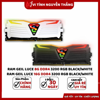 Ram máy tính Geil Super Luce RGB SYNC 8GB / 16GB 3200Mhz DDR4 (Black/White)