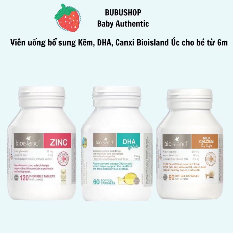 CANXI, DHA, KẼM BIOISLAND CHO BÉ