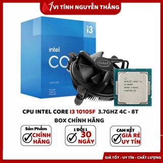 (Full Vat) Bộ vi xử lý CPU Intel Core i3 10105F 3.70GHz 4 Nhân 8 Luồng 6MB Cache Socket Intel LGA 1200