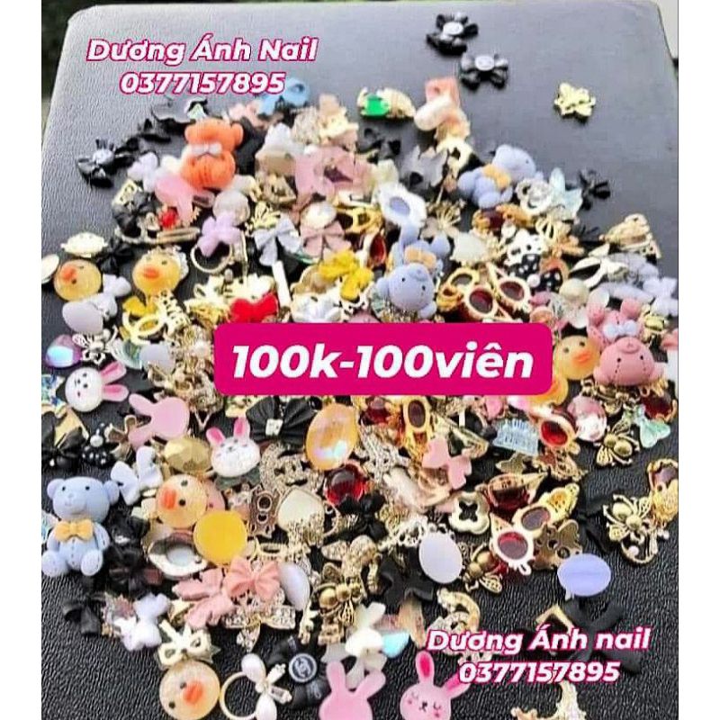 set charm mix 100 viên