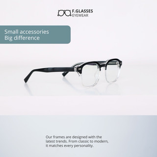 MẮT KÍNH WALDO - F.GLASSES (CLEAR BLACK)