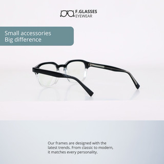 MẮT KÍNH WALDO - F.GLASSES (CLEAR BLACK)