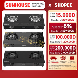BẾP GAS ĐÔI SUNHOUSE SHB2106 / SHB2022 - Tiết kiệm Gas, Hàng chính hãng bảo hành toàn quốc