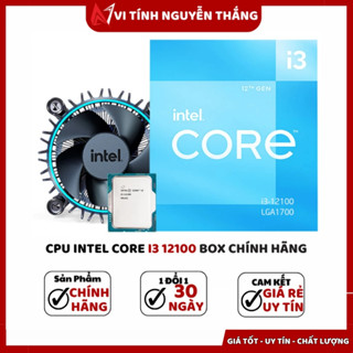 (Full Vat)Cpu bộ vi xử lý Intel Core I3 12100, I3-12100F (3.3GHz Turbo 4.3GHz / 4 Nhân 8 Luồng / 12MB / LGA 1700)