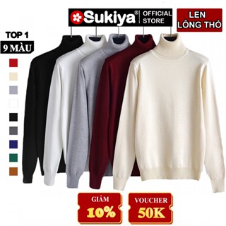 Áo Len Cổ Lọ Nam Nữ Unisex SUKIYA Chất Sợi Len Lông Thỏ mềm mại kiểu dáng Hàn Quốc Nhiều Màu AL14
