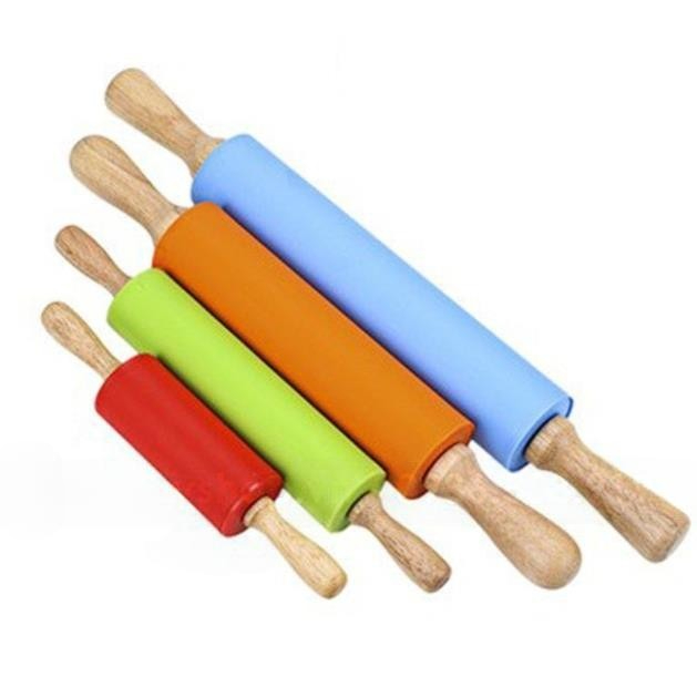 Cán bột Silicone trục xoay