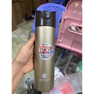 Bình giữ nhiệt mini cute elmich inox 304 550ml có ống hút el2967