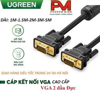 Cáp vga cao cấp chống nhiễu chân đồng ugreen 11673 11630 11646 11631 11632 - hàng chuẩn chính hãng