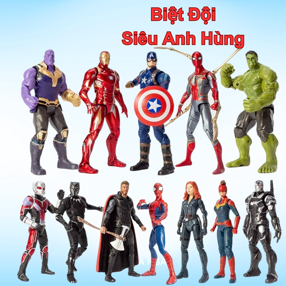 Siêu nhân mô hình biệt đội siêu anh hùng đồ chơi siêu nhân nhiều mẫu đa dạng chất liệu cao cấp xoay khớp đa năng