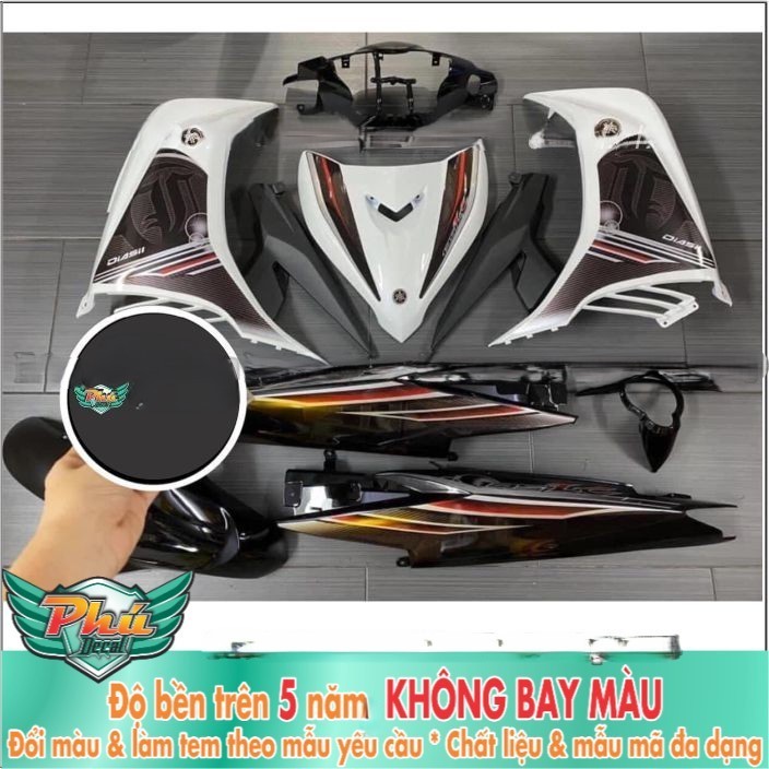 Tem rời Exciter 135 Lc Trắng đen (X)