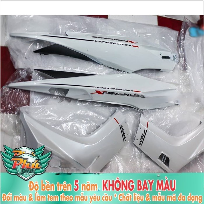 Tem rời EX 2006-2010 Crypton X trắng đơn giản (P)