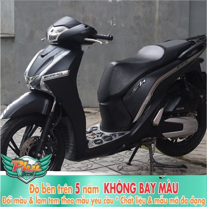 Tem rời SH 2017-2019 chỉ AMG bạc xe đen 2