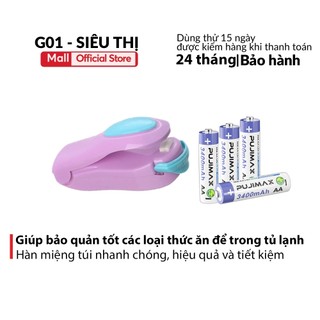 Máy hàn miệng túi mini kèm pin G01 cầm tay nhỏ gọn đa năng tiện lợi hút chân không gói thực phẩm